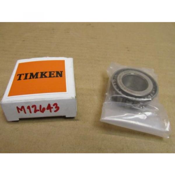 NEW TIMKEN M12643 TAPERED ROLLER BEARING M 12643 21.4mm ID 18.4mm Width #1 image