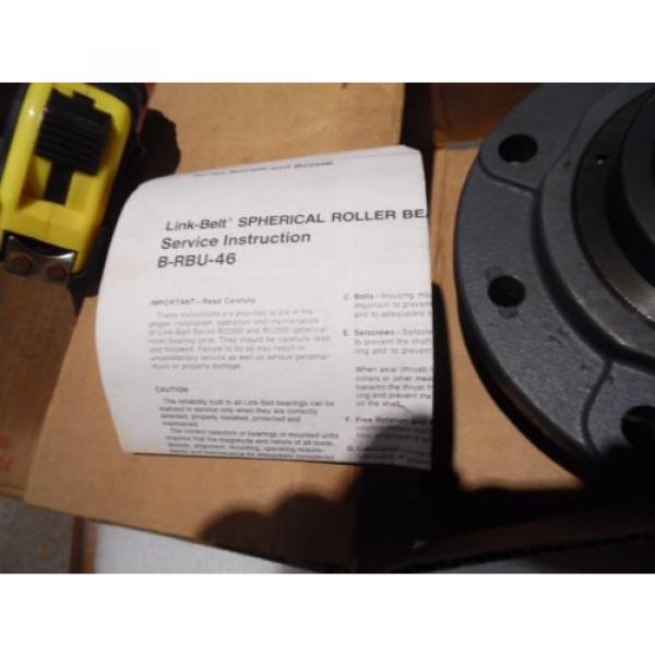 Linkbelt  Roller bearing FCB22456E Four-Bolt Piloted Spherical 3-1/2&#034; Bore NIB #3 image