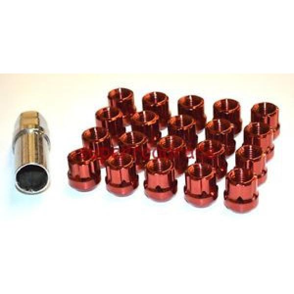 NNR LUG NUTS OPEN SPLINE 12x1.5 SHORT LOCK SET OF 20 FITS HONDA AND ACURA RED #1 image