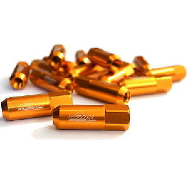 20PC CZRracing GOLD EXTENDED SLIM TUNER LUG NUTS LUGS WHEELS/RIMS FOR TOYOTA #1 image