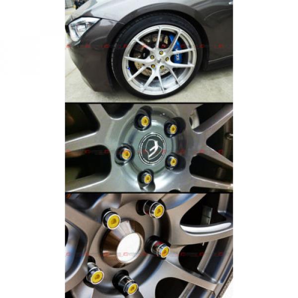 20 Pcs M14 X 1.5 Chrome Wheel Lug Nut Bolts W/ Gold Lock Caps+Key+Socket For VW #3 image