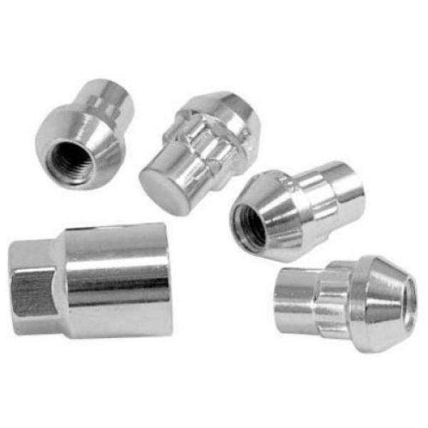 12x1.25 Chrome Locking Lug Nuts | Bulge Acorn | 4 Lugs 1 Key | Wheel Locks New #1 image