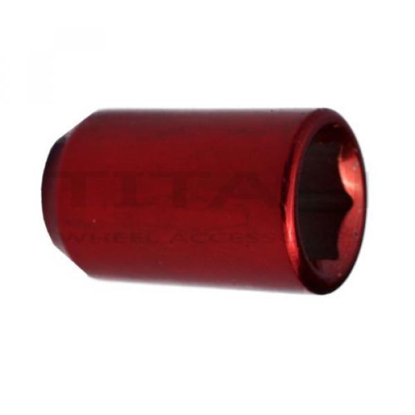 20 Piece Red Chrome Tuner Lugs Nuts | 1/2&#034; Hex Lugs | Key Included #4 image