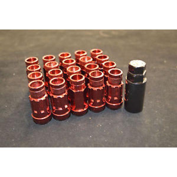 NNR EXT STEEL LUG NUTS W/LOCK FOR HONDA AND ACURA 12X1.5 RED NNR-LN-SWL1215RD #1 image