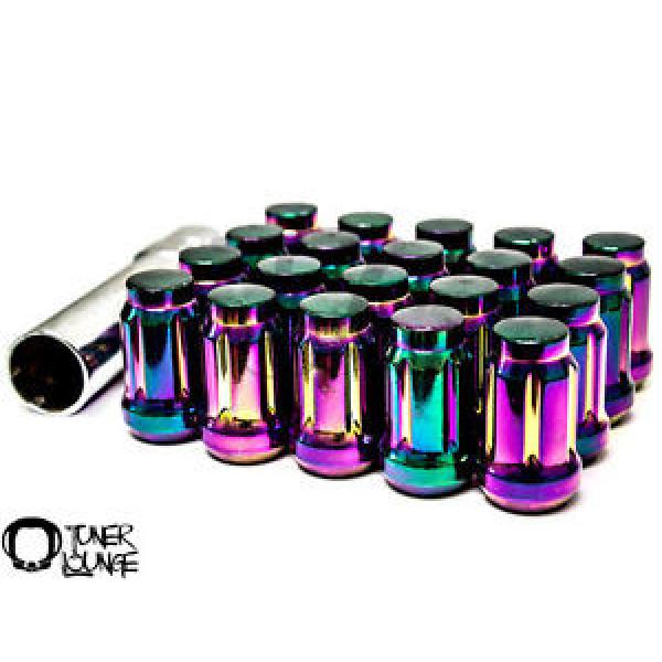 Z RACING TUNER SPLINE STEEL NEO CHROME 20 PCS 12X1.25MM CLOSED ENDED LUG NUTS #1 image