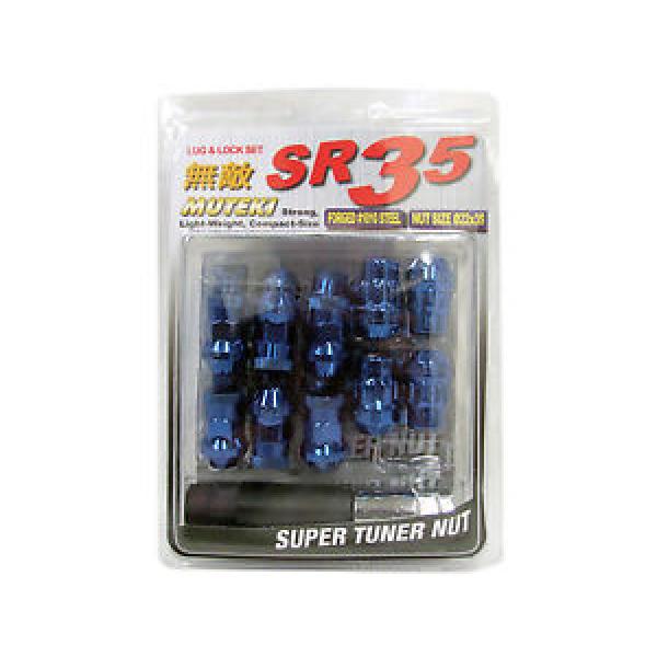 MUTEKI SR35 20PCS WHEELS TUNER LUG + LOCK NUTS (CLOSE END/12X1.5/BLUE) ## #1 image