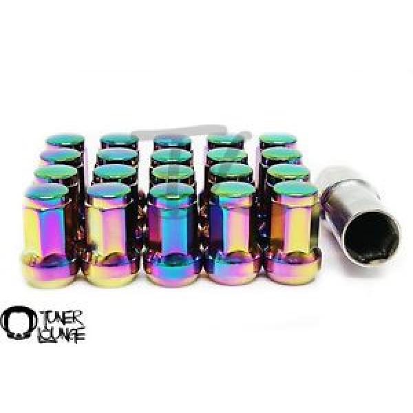 Z RACING HEPTAGON STEEL NEO CHROME 20 PCS 12X1.25MM OPEN ENDED LUG NUTS SET #1 image