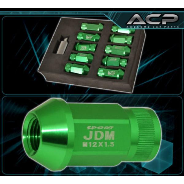 Universal M12X1.5Mm Locking Lug Nuts 20Pc Vip Extended Aluminum Anodized Green #2 image