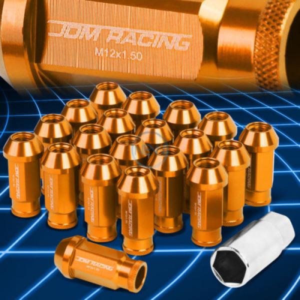 20pcs M12x1.5 Anodized 50mm Tuner Wheel Rim Locking Acorn Lug Nuts+Key Orange #1 image