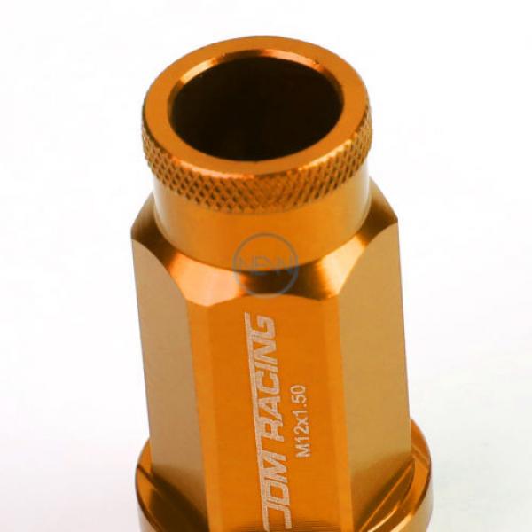 20pcs M12x1.5 Anodized 50mm Tuner Wheel Rim Locking Acorn Lug Nuts+Key Orange #3 image