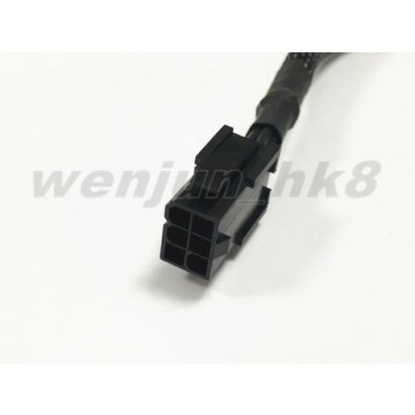 20PCS PCI Express 6pin to 8pin Video Card Power Adapter Cable Black Sleeved 24CM #4 image