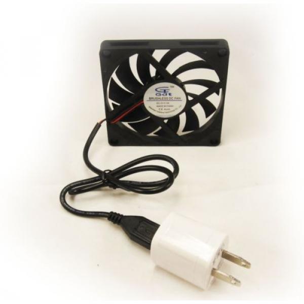 New 80mm 10mm Case Fan Kit 120VAC 17CFM USB A Adapter Cooling 8010 Sleeve 1438* #2 image