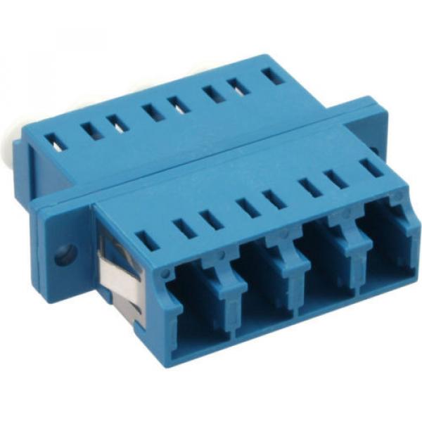 Fiber Optical Adapter quad LC/LC SM blue Ceramic Sleeve #1 image
