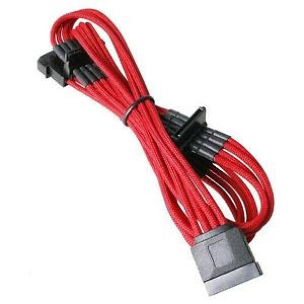 BitFenix 20cm Molex to 4x SATA Adapter - Sleeved Red/Black #1 image