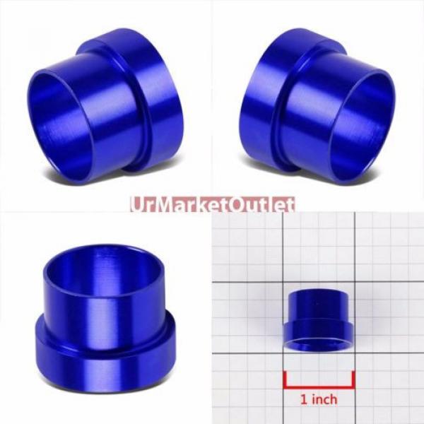 Blue Aluminum Male Hard Steel Tubing Sleeve Oil/Fuel 12AN AN-12 Fitting Adapter #2 image