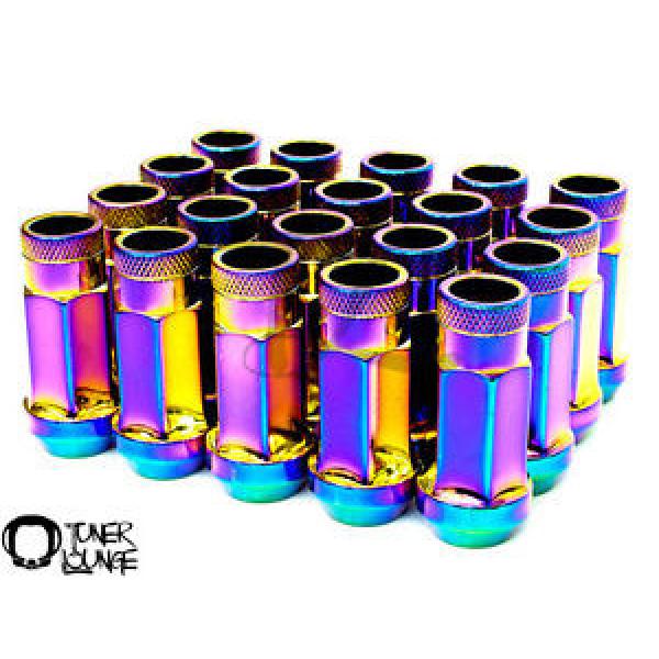 Z RACING 48MM TUNER STEEL NEO CHROME 20 PCS 12X1.5MM LUG NUTS OPEN EXTENDED #1 image