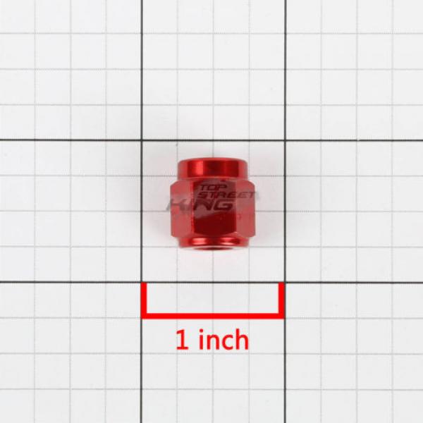 RED 3-AN 3/16&#034; TUBE SLEEVE NUT FITTING ADAPTER FOR ALUMINUM/STEEL TUBING LINE #2 image