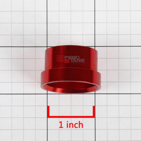 RED 16-AN AN16 TUBE SLEEVE FLARE FITTING ADAPTER FOR ALUMINUM/STEEL HARD LINE #2 image
