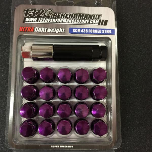 Purple 12x1.5 Steel lug nuts &amp; lock 20 honda acura toyota civic integra supra #1 image