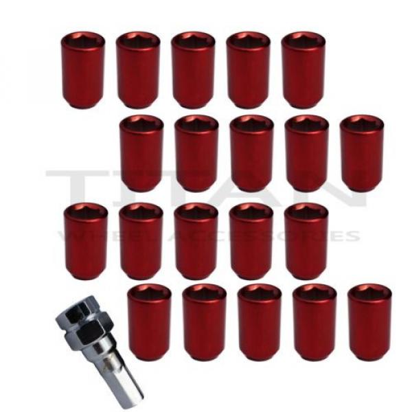 20 Piece Red Chrome Tuner Lugs Nuts | 12x1.25 Hex Lugs | Key Included #1 image