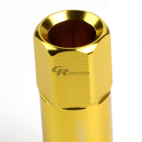 FOR CAMRY/CELICA/COROLLA 20X EXTENDED ACORN TUNER WHEEL LUG NUTS+LOCK+KEY GOLD #3 image