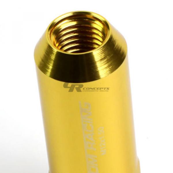 FOR CAMRY/CELICA/COROLLA 20X EXTENDED ACORN TUNER WHEEL LUG NUTS+LOCK+KEY GOLD #4 image