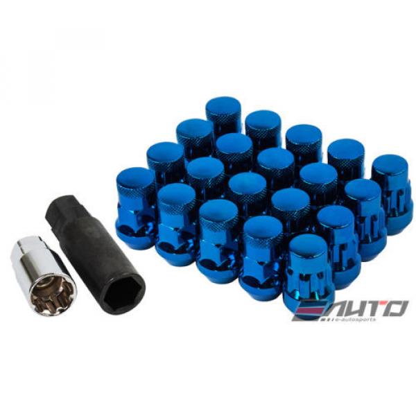 MUTEKI SR35 12x1.25 Rim Wheel Tuner Lug Lock Nut M12 P1.25 C/E Blue w/ key b #1 image