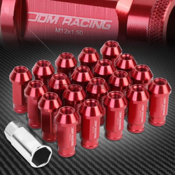 FOR CAMRY/CELICA/COROLLA 20 PCS M12 X 1.5 ALUMINUM 50MM LUG NUT+ADAPTER KEY RED #1 image