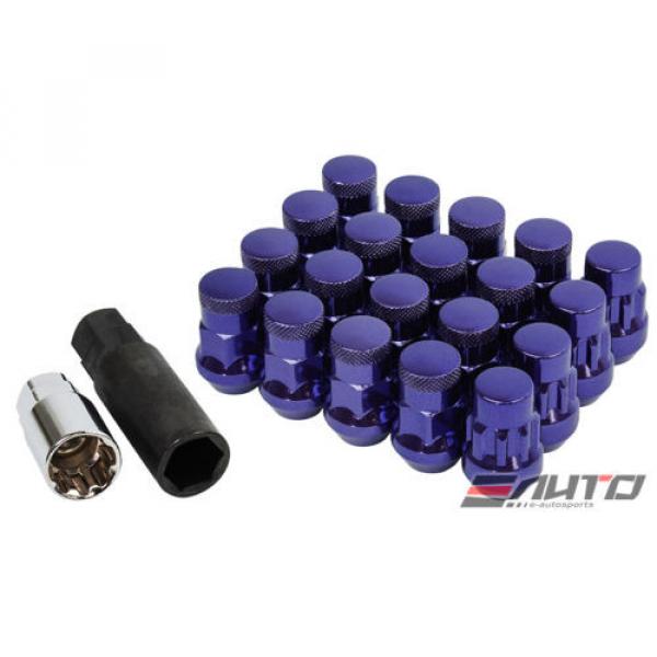 MUTEKI SR35 12x1.5 Rim Wheel Tuner Lug Lock Nut M12 P1.5 C/E Purple w/ key e #1 image