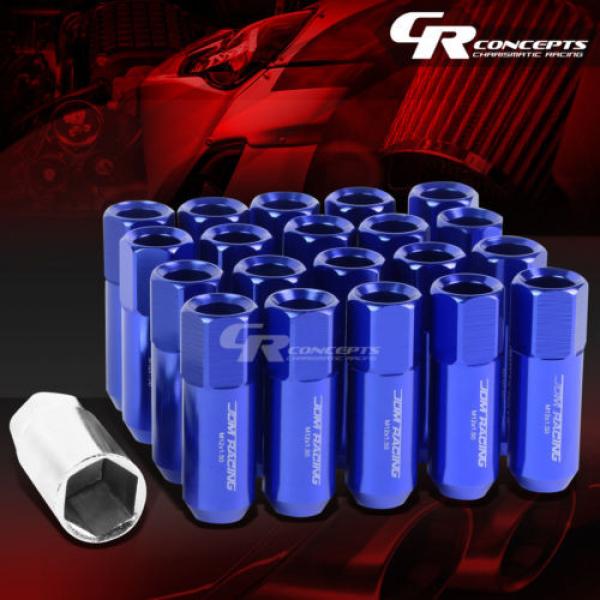 FOR IS250/IS350/GS460 20X RIM EXTENDED ACORN TUNER WHEEL LUG NUTS+LOCK+KEY BLUE #1 image