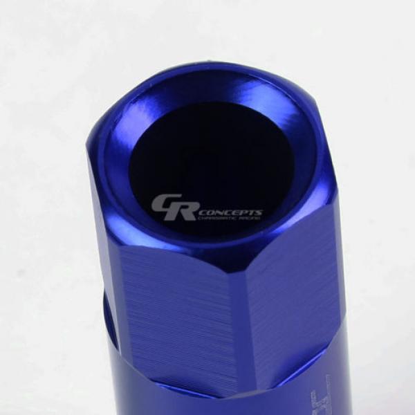 FOR IS250/IS350/GS460 20X RIM EXTENDED ACORN TUNER WHEEL LUG NUTS+LOCK+KEY BLUE #3 image