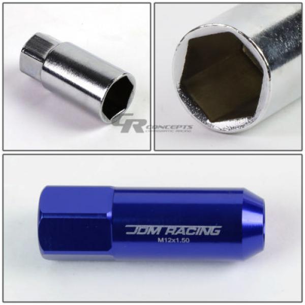 FOR IS250/IS350/GS460 20X RIM EXTENDED ACORN TUNER WHEEL LUG NUTS+LOCK+KEY BLUE #5 image