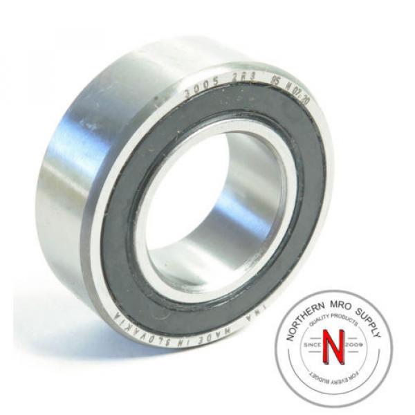 INA 3005-2RS DOUBLE ROW, ANGULAR CONTACT BEARING, 25mm x 47mm x 16mm, DBL SEAL #2 image