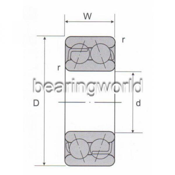 5306 ZZ Double Row Shielded Angular Contact Bearing 30mm x 72mm x 30.2mm #2 image