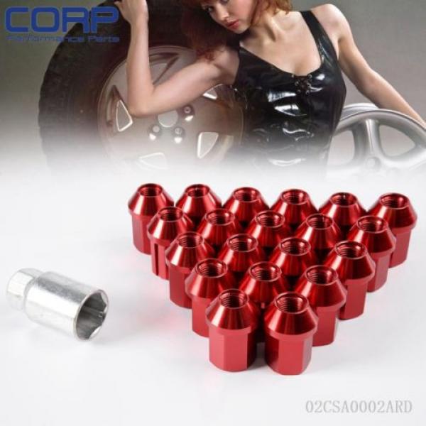 20pcs Racing Wheel Lug Nuts Aluminum M12x1.25 Locking For S13 S14 200SX Red #1 image
