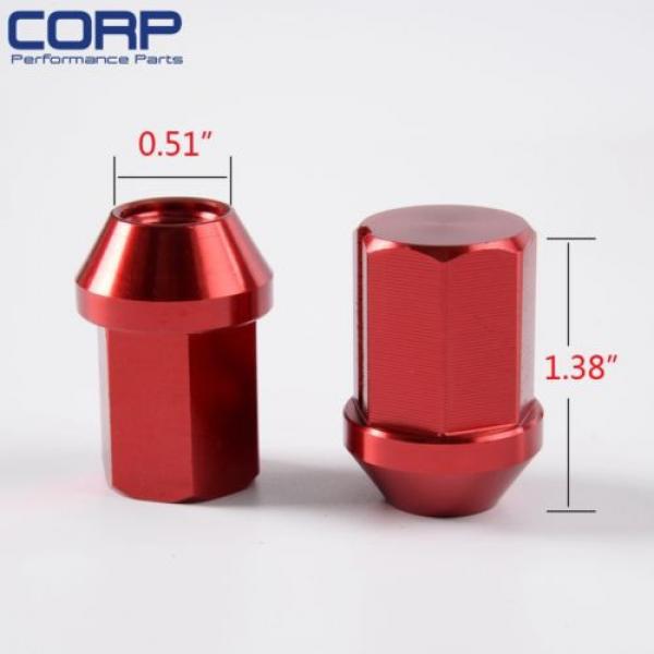 20pcs Racing Wheel Lug Nuts Aluminum M12x1.25 Locking For S13 S14 200SX Red #2 image