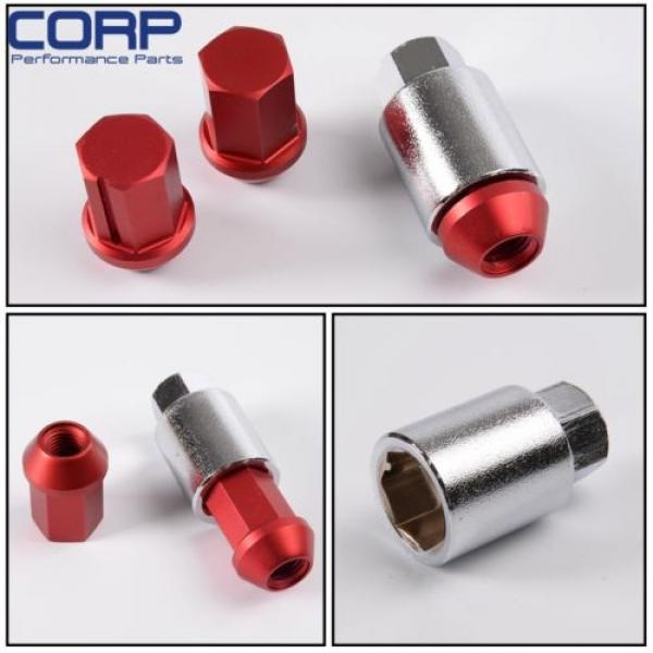 20pcs Racing Wheel Lug Nuts Aluminum M12x1.25 Locking For S13 S14 200SX Red #3 image