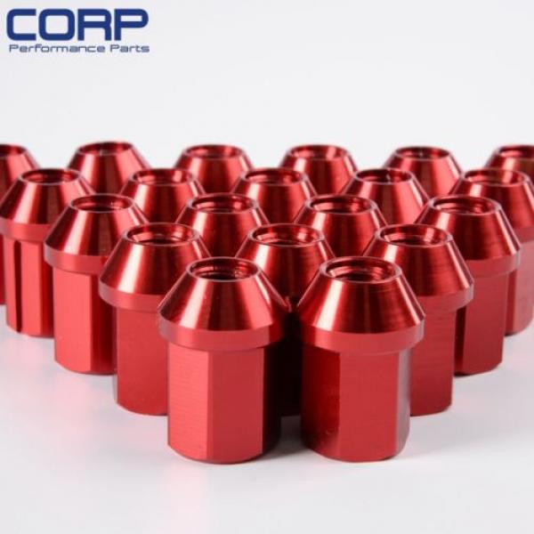 20pcs Racing Wheel Lug Nuts Aluminum M12x1.25 Locking For S13 S14 200SX Red #4 image
