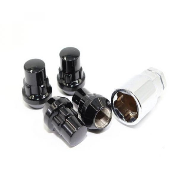 20 Black Acorn Lug Nuts Wheel Locks Combo 12x1.5 Mazda 2 3 5 6 Miata MX-5 RX8 #1 image