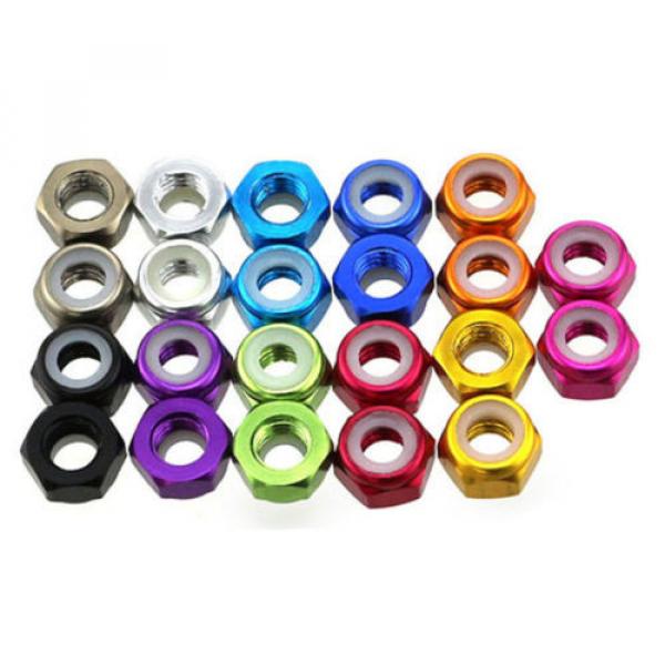 M5 Aluminum Alloy Nylon Lock Nut Multi-Color QTY 10 #3 image