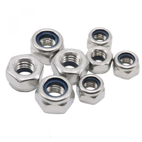 A2 Stainless Steel Nylon Insert Locking Nuts M2 2.5 3 4 Lock Nut QTY 50 #1 image