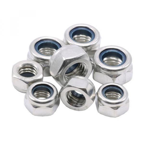 A2 Stainless Steel Nylon Insert Locking Nuts M2 2.5 3 4 Lock Nut QTY 50 #2 image