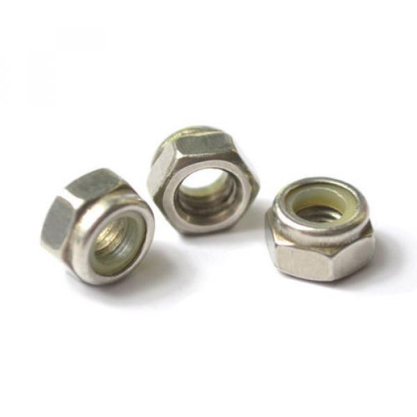 A2 Stainless Steel Nylon Insert Locking Nuts M2 2.5 3 4 Lock Nut QTY 50 #4 image