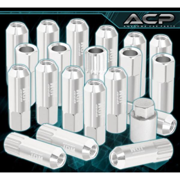 FOR GMC 12x1.5 LOCKING LUG NUTS WHEELS EXTENDED ALUMINUM 20 PIECES SET SILVER #1 image