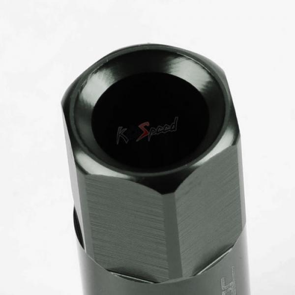 20 M12x1.5 Acorn Tuning 60mm Lug Nut Wheel Rim Lock Camry/Celica/Yaris Gun Metal #3 image