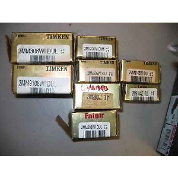 Pair Timken/Fafnir Super Precision Bearings 2MM9108WI DUL New in Box #1 image