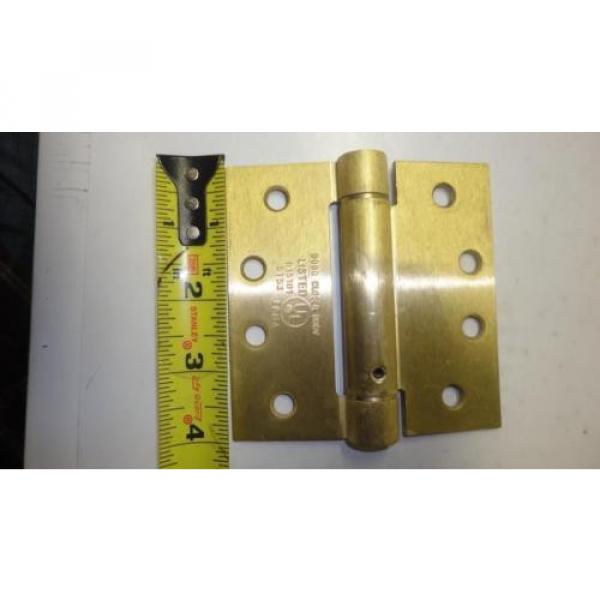 Designer Hardware- Lot (4) Door Closer Brush Brass 4&#034; x 4&#034; Plain Bearing Hinge #3 image