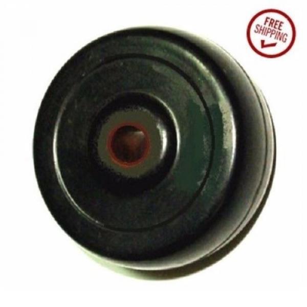 Hard Rubber Wheel with 5/16&#034; ID Plain Bore Bearing 2&#034; Diameter x 7/8&#034; Wide Wheel #2 image