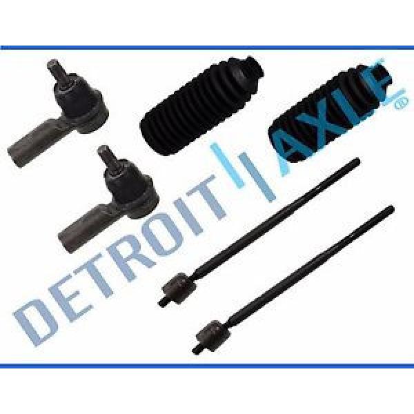 New 6pc Inner &amp; Outer Tie Rod Ends + Boots for 2005-15 Toyota Tacoma 2WD 5-Lug #1 image