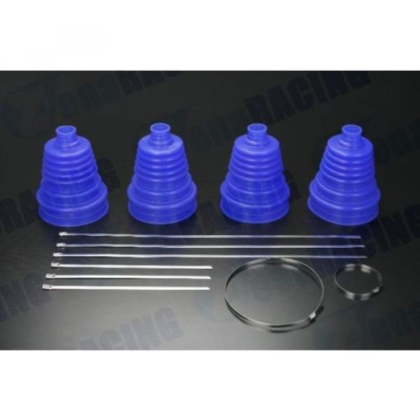 4pcs Universal BLUE Silicone Constant Velocity CV Boot Joint Kit Replacement #1 image